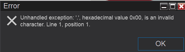 unexpected exception